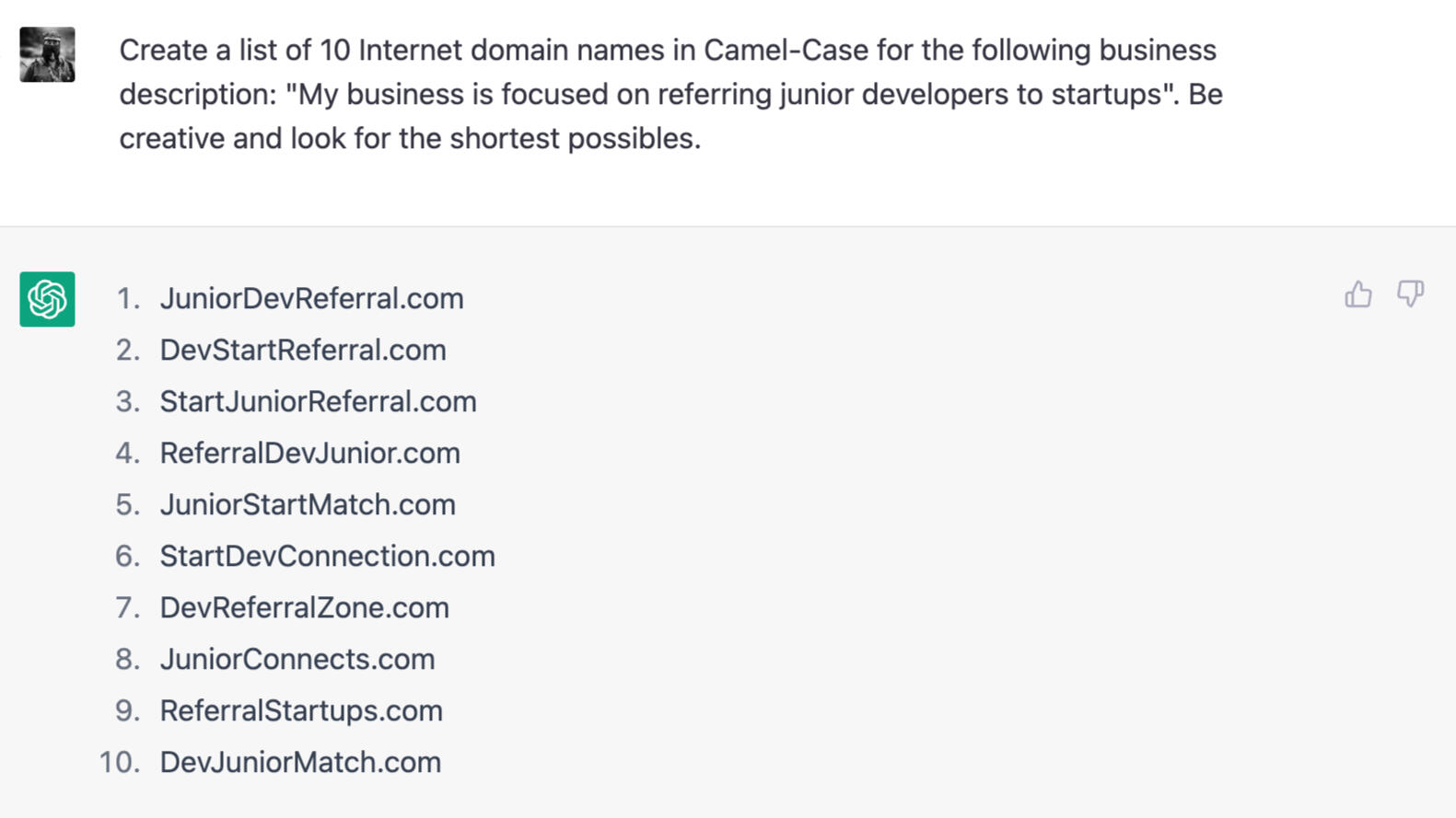 Business domain names