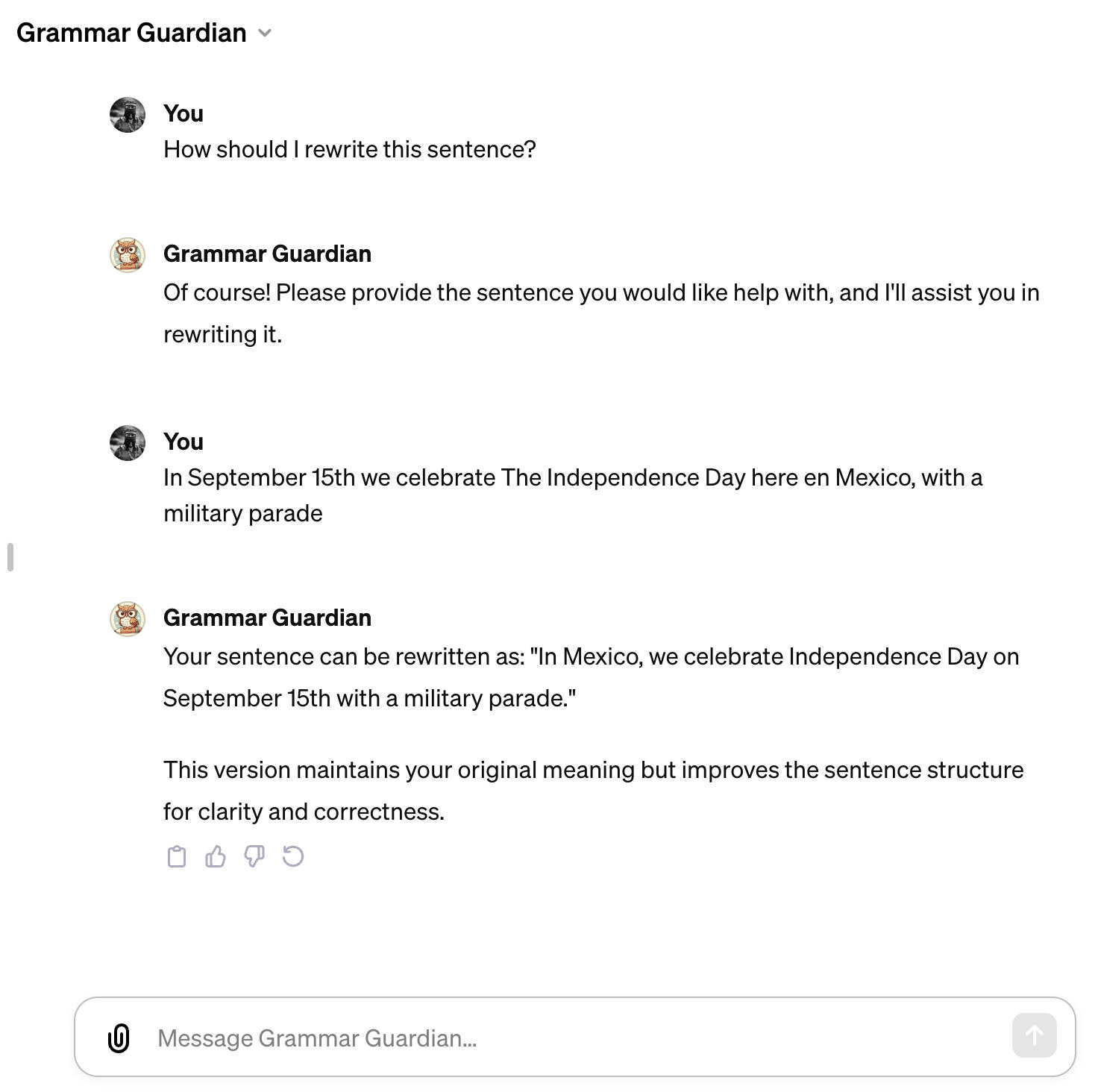 Gramar Guardian Example